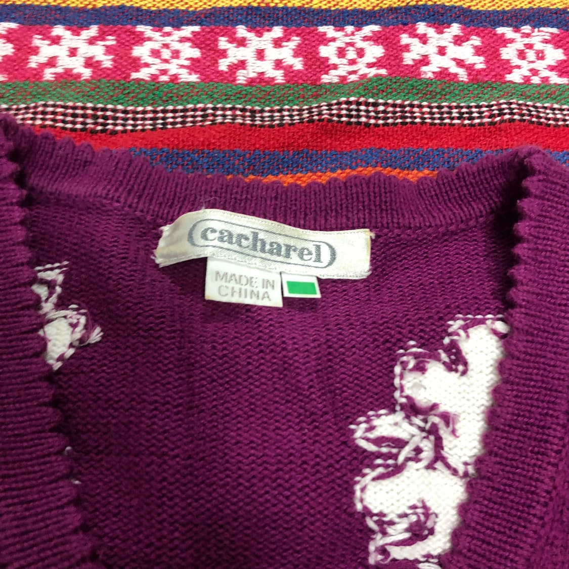 카샤렐 꽃무늬 가디건 퍼플 상품이미지2