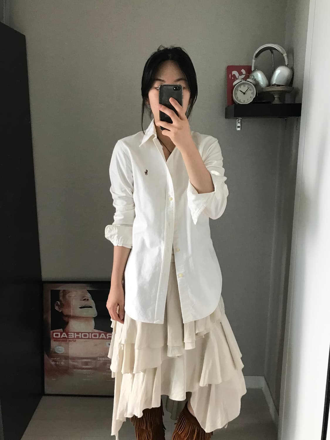 폴로 랄프로렌 포니 로고 화이트 셔츠 상품이미지5