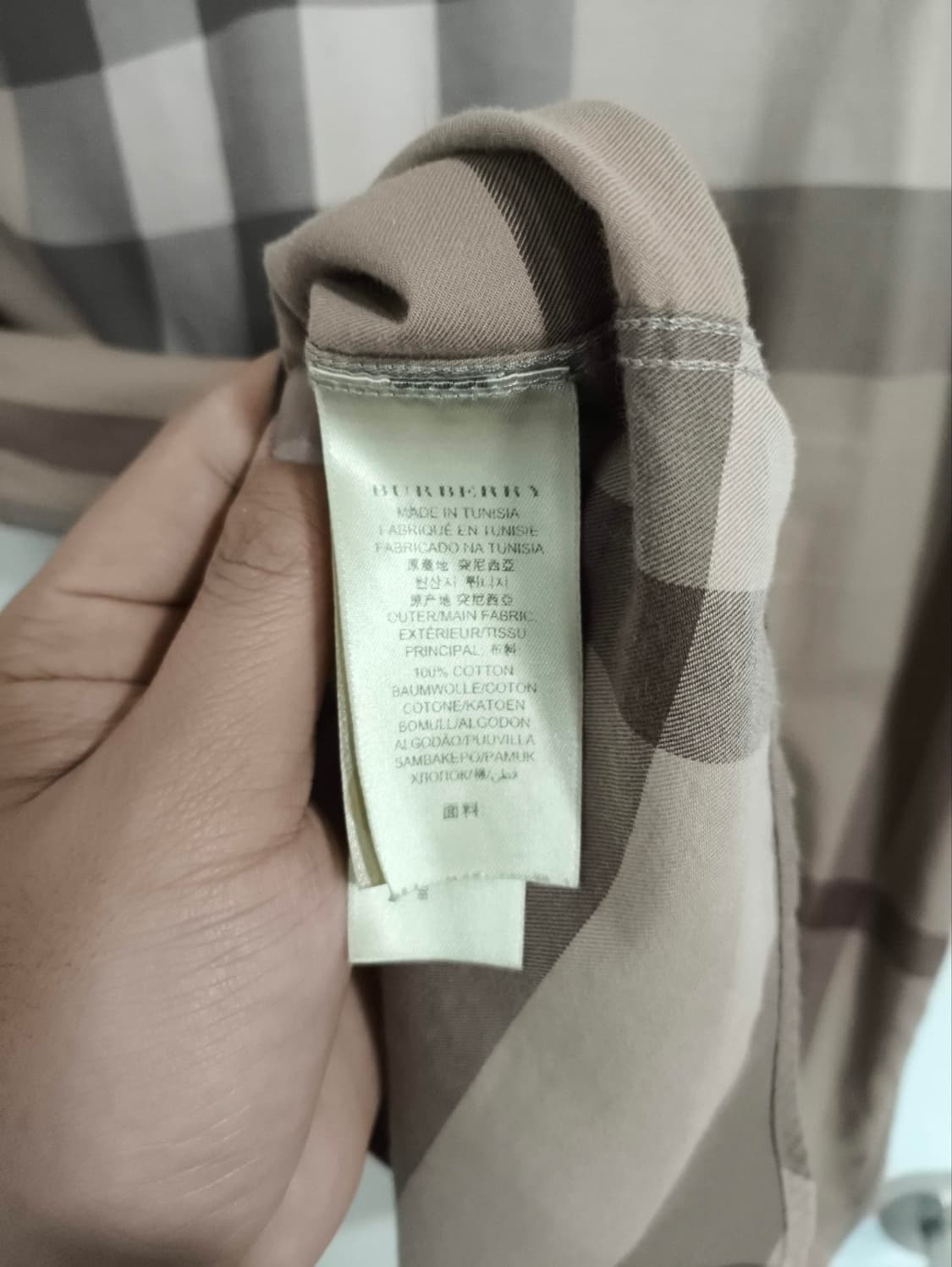 XL 버버리 노바체크 반팔 셔츠 톤브라운 상품이미지7