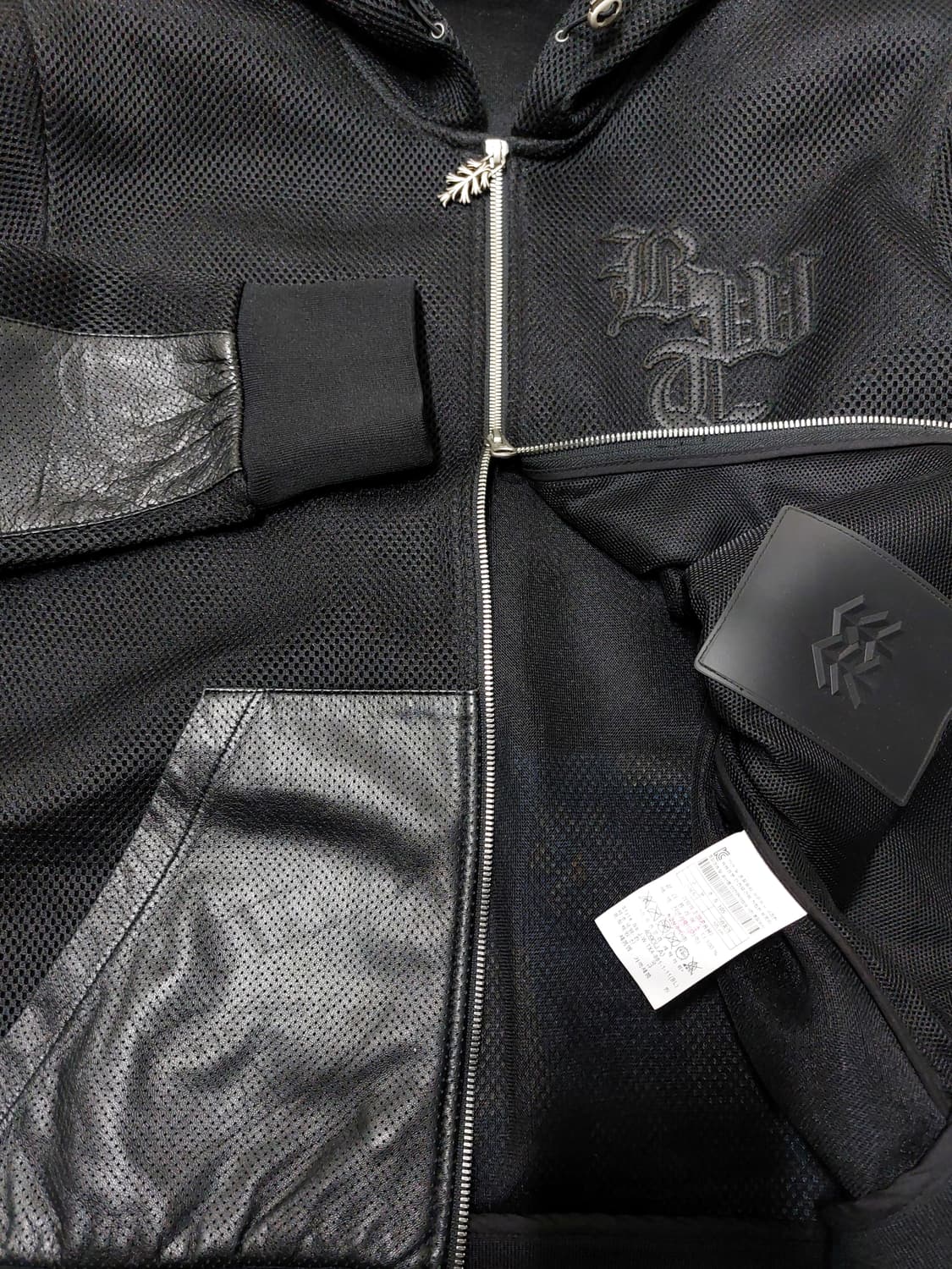 코오롱스포츠 가죽 메쉬 후드 집업 105 상품이미지5