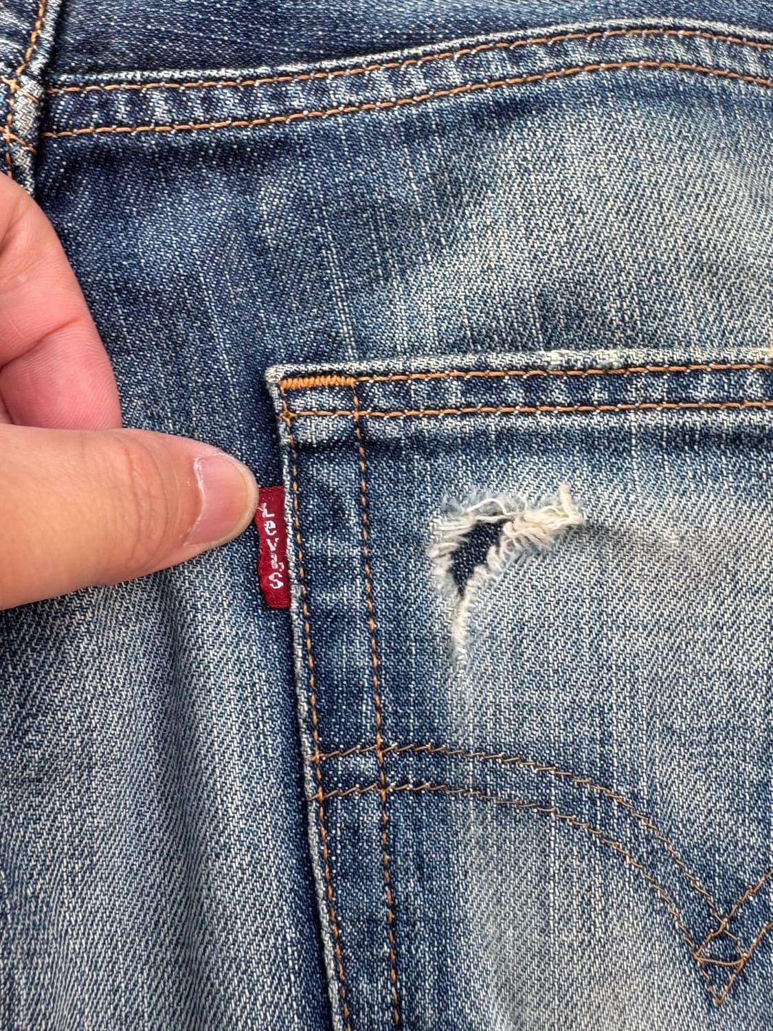 리바이스 517 더티 페이딩 부츠컷 데님팬츠  상품이미지5