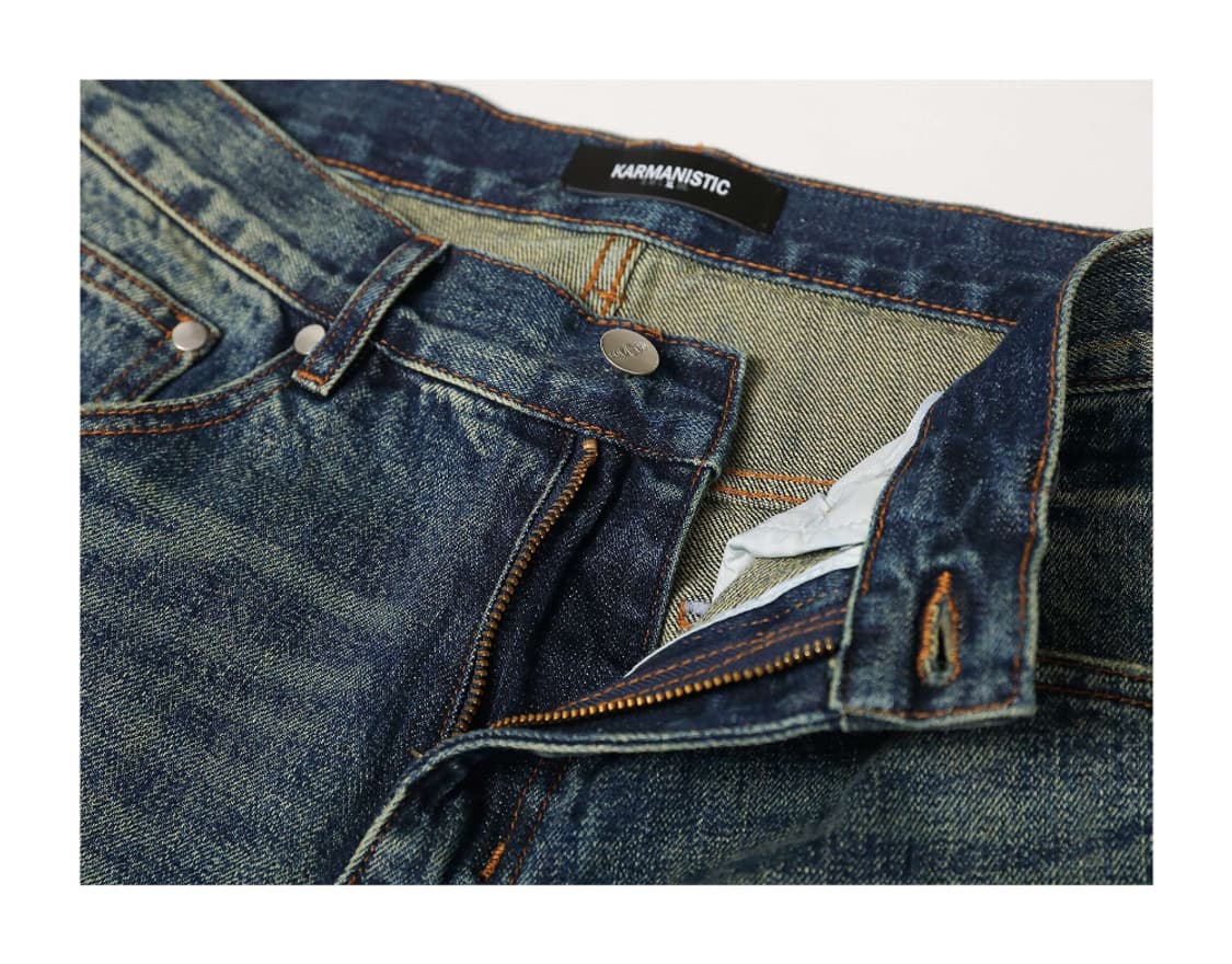 Rhinestone Distressed Wide Denim 상품이미지9