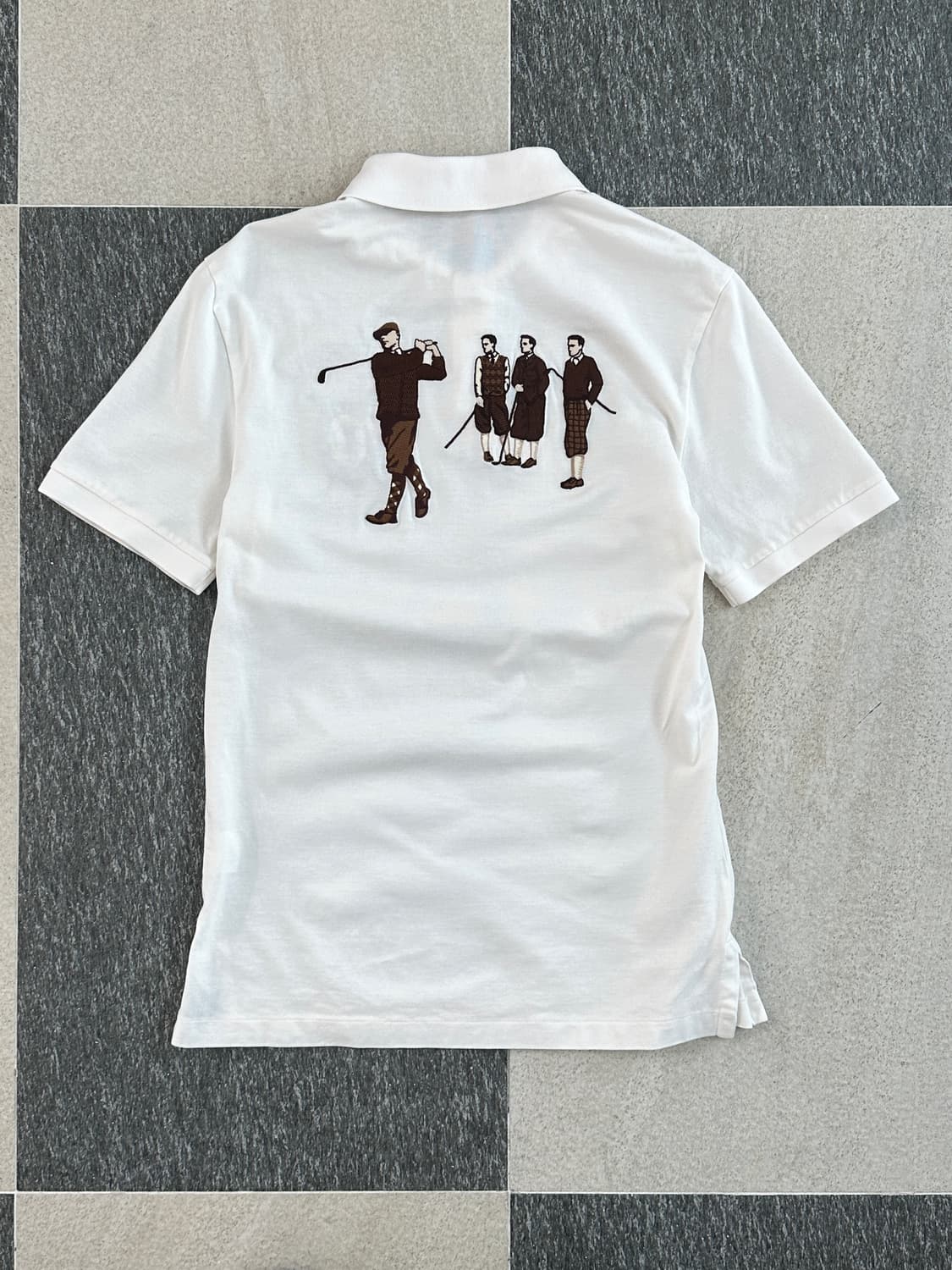 폴로 골프 빅로고 화이트 카라 티셔츠  상품이미지1