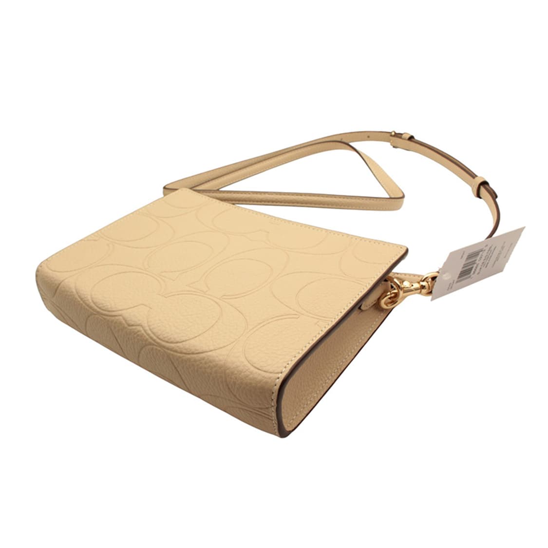 코치 베이지 레더 크로스 겸 클러치백 상품이미지4