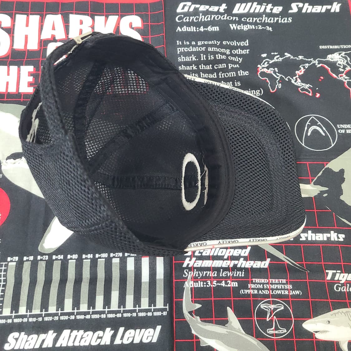 오클리 빈티지 자수 로고 블랙 메쉬 캡 모자 볼캡 상품이미지9