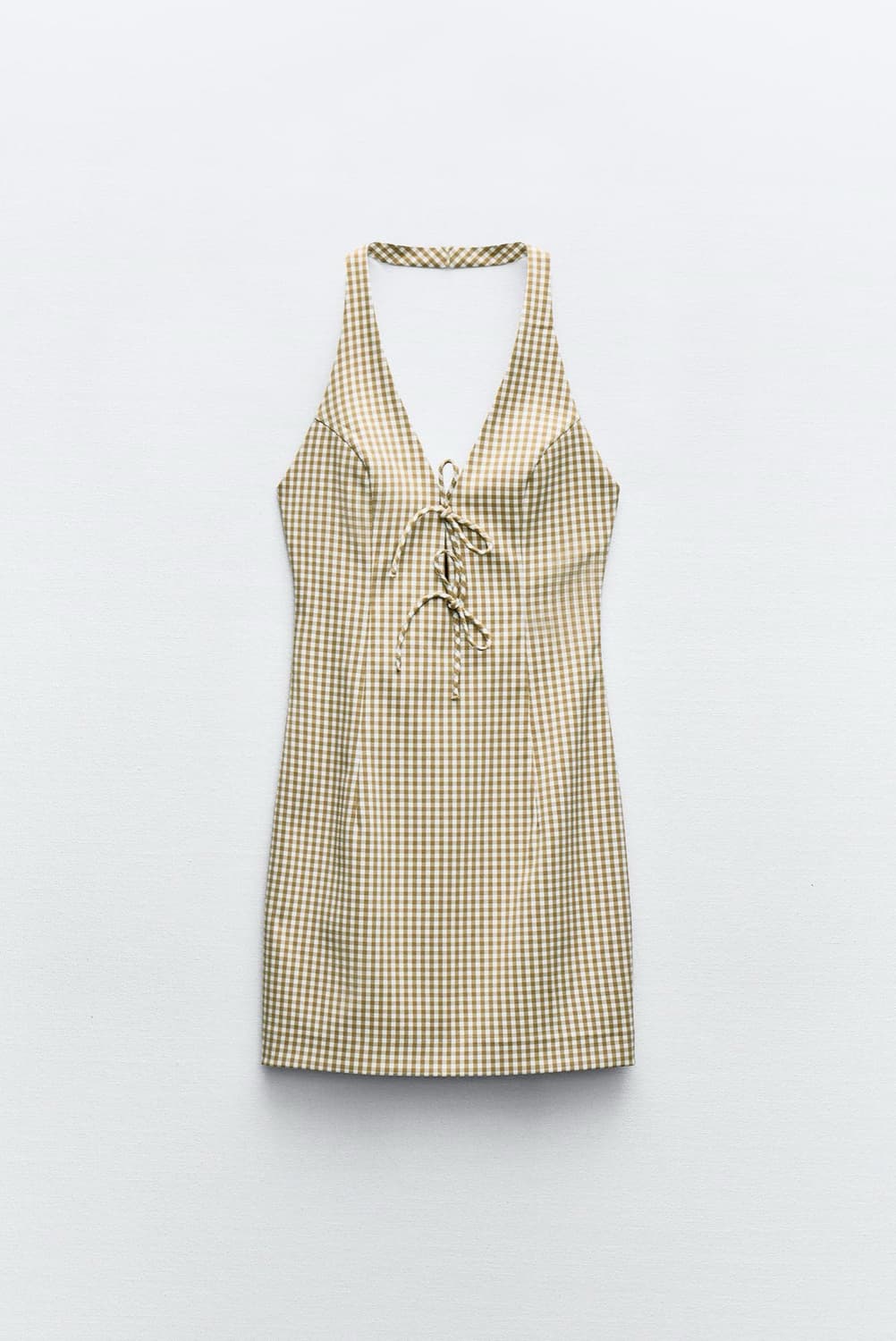 ZARA 자라 체크 홀터넥 원피스 상품이미지1