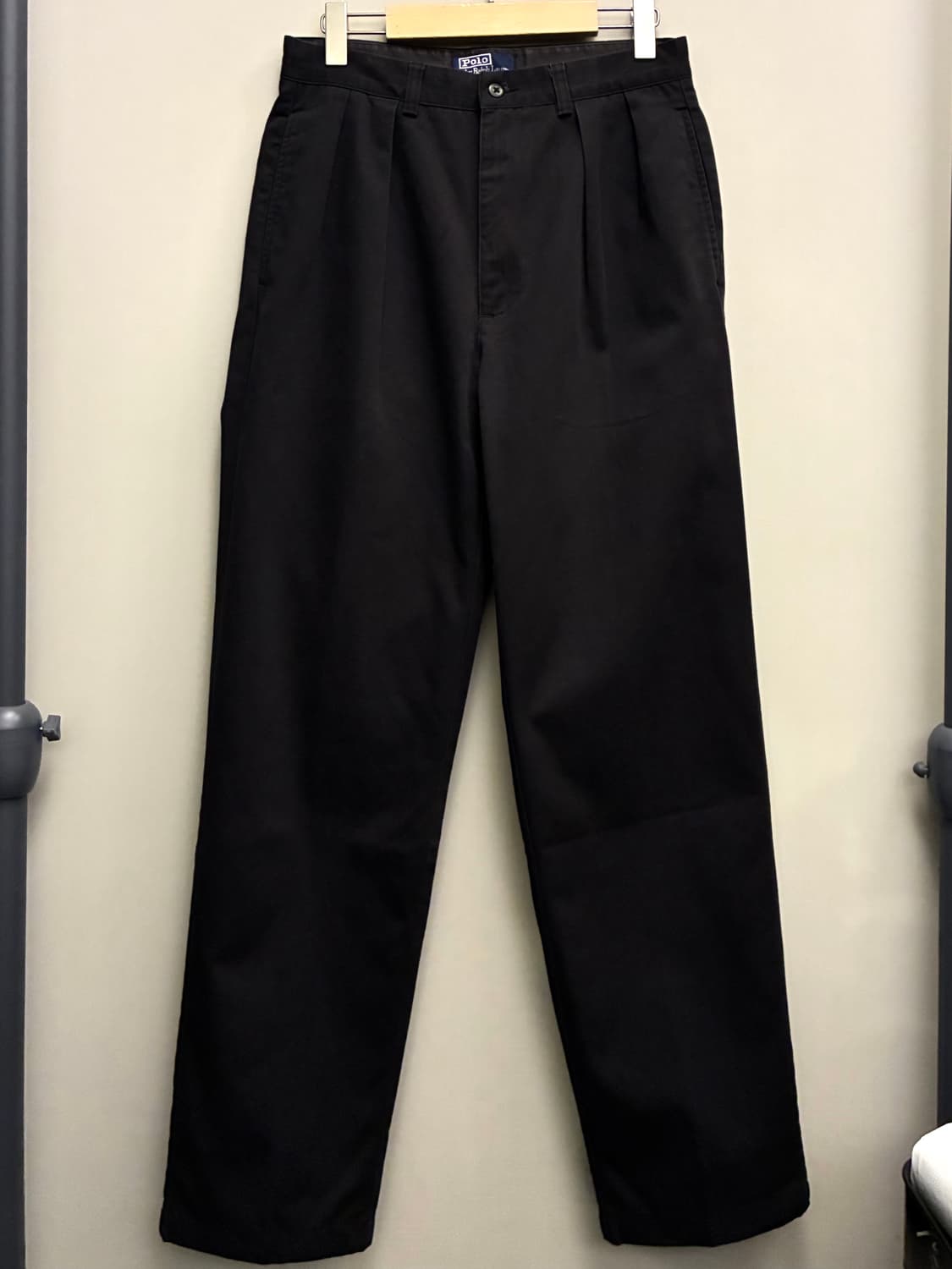 (31)00s 폴로랄프로렌 투턱 빈티지 앤드류 치노팬츠 블랙 상품이미지10