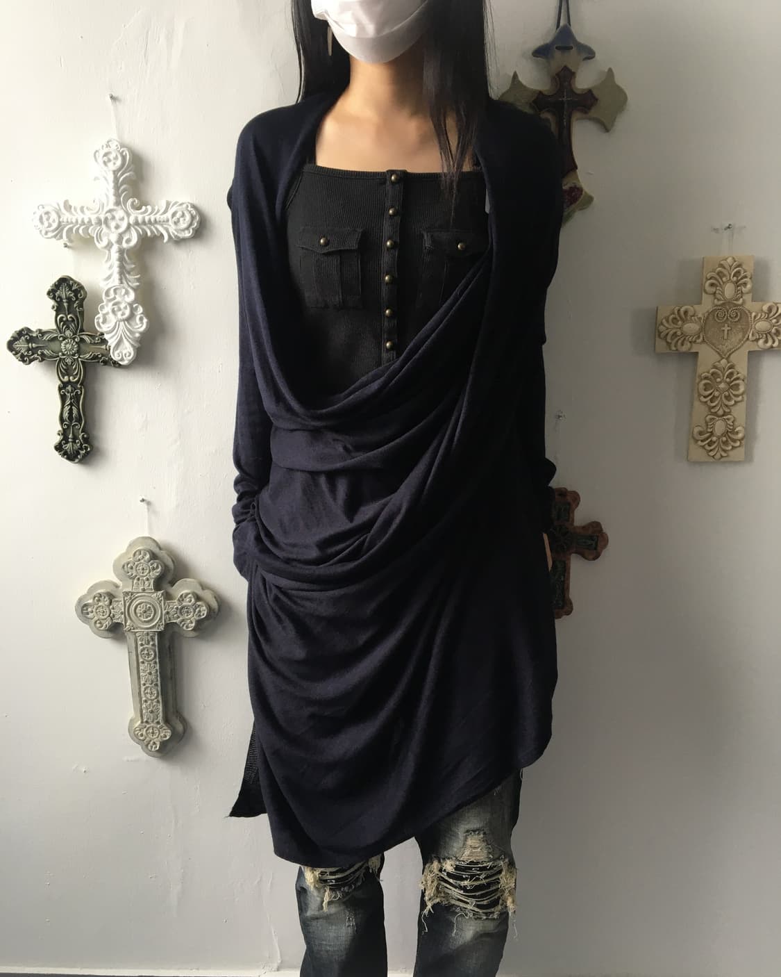 Dkny drape open cardigan 상품이미지1