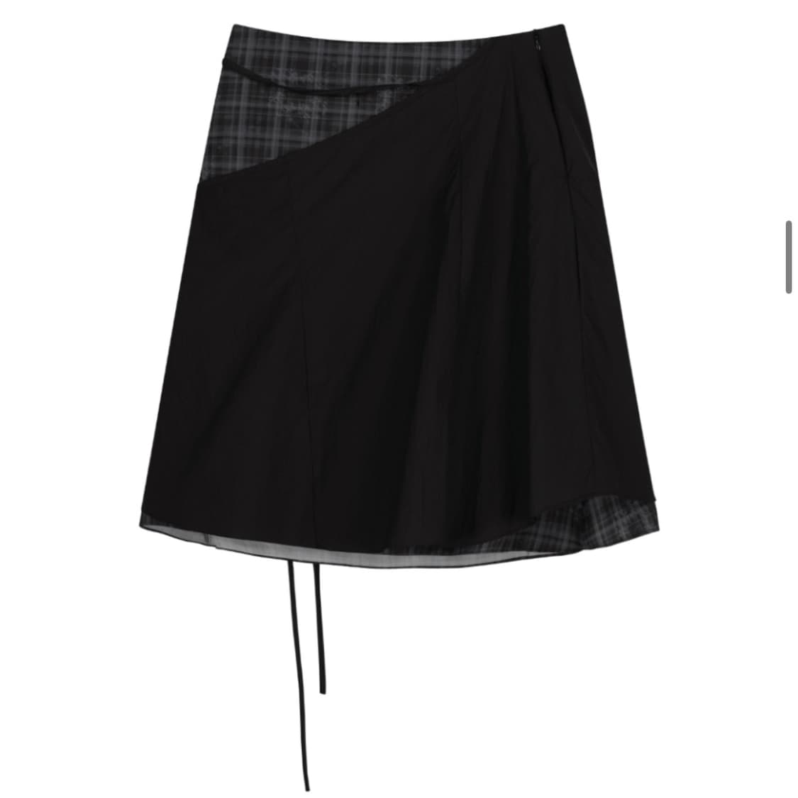 오호스 레이어드스트랩스커트 블랙 상품이미지3