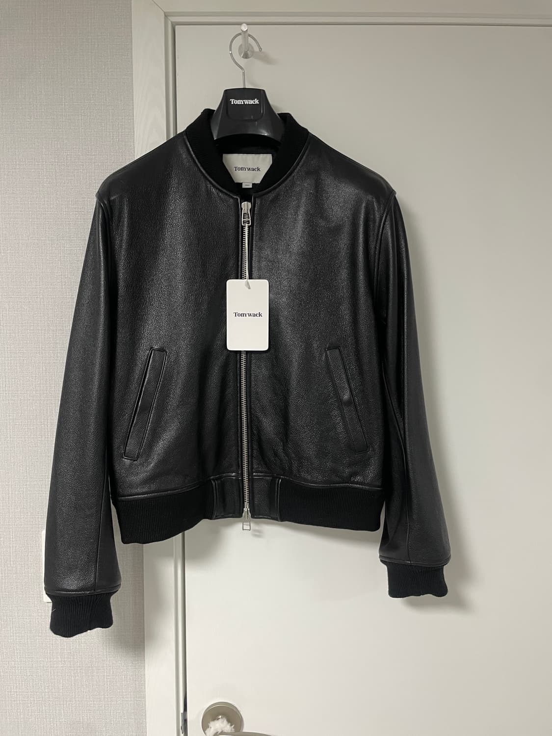 토니웩 그레인 레더 블루종 봄버 자켓 상품이미지1