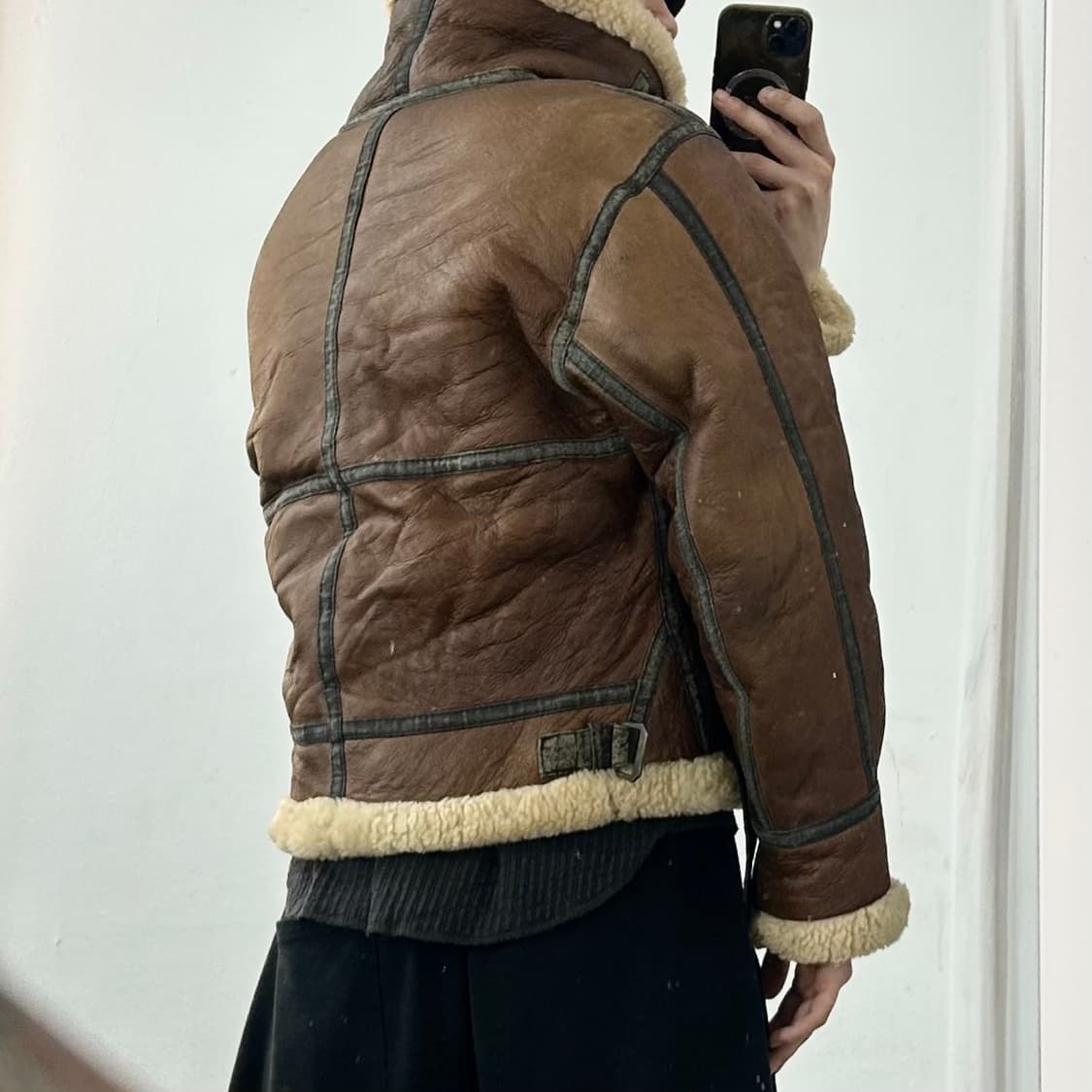 미공군 오리지널 B-3 무통 무스탕 자켓 상품이미지5