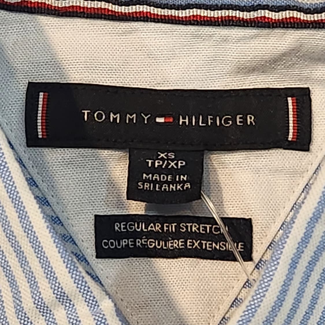 타미힐피거 스트라이프 반팔 셔츠 (XS) 상품이미지2