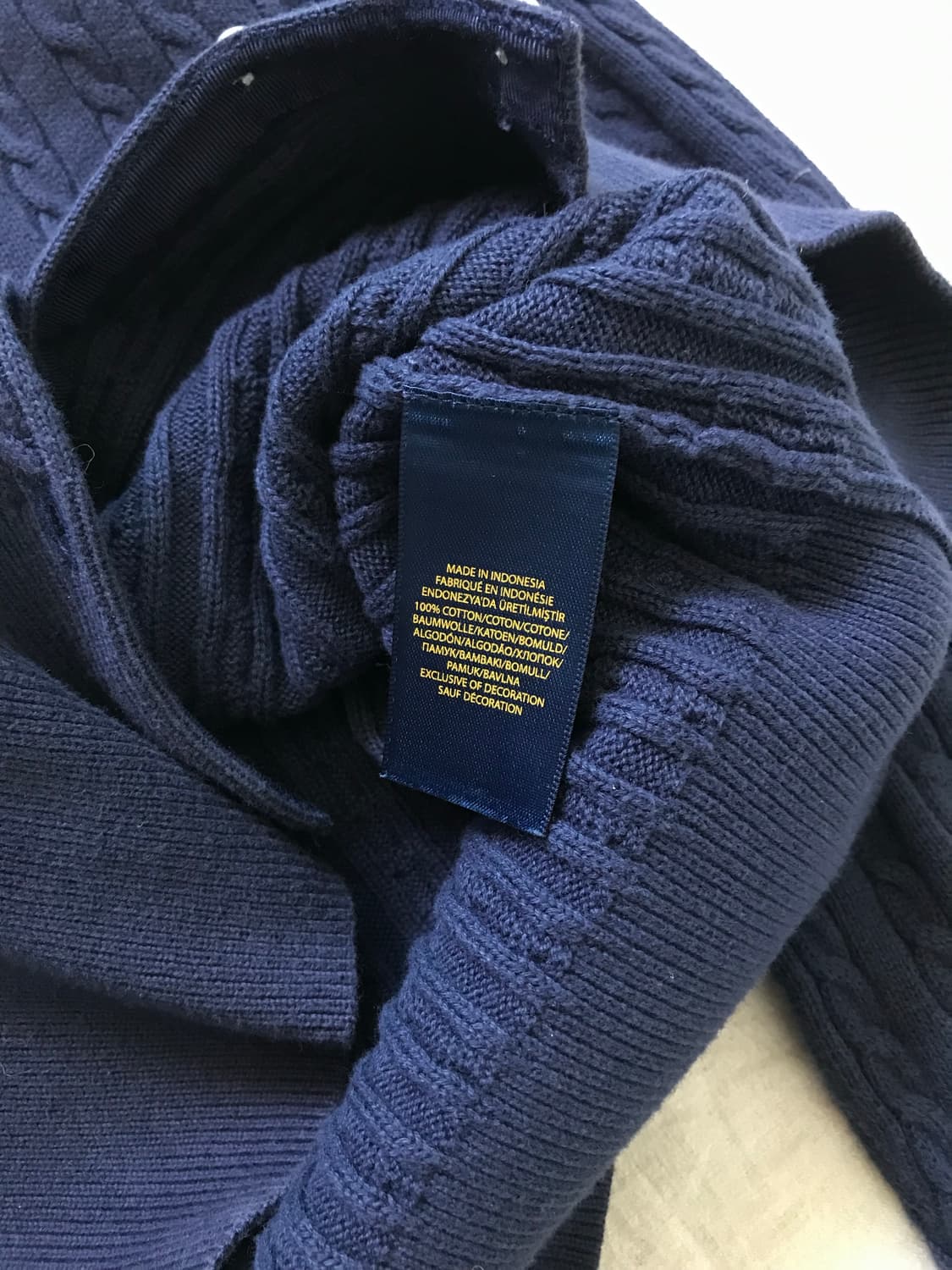 폴로 랄프로렌 포니로고 네이비 케이블 가디건 상품이미지9