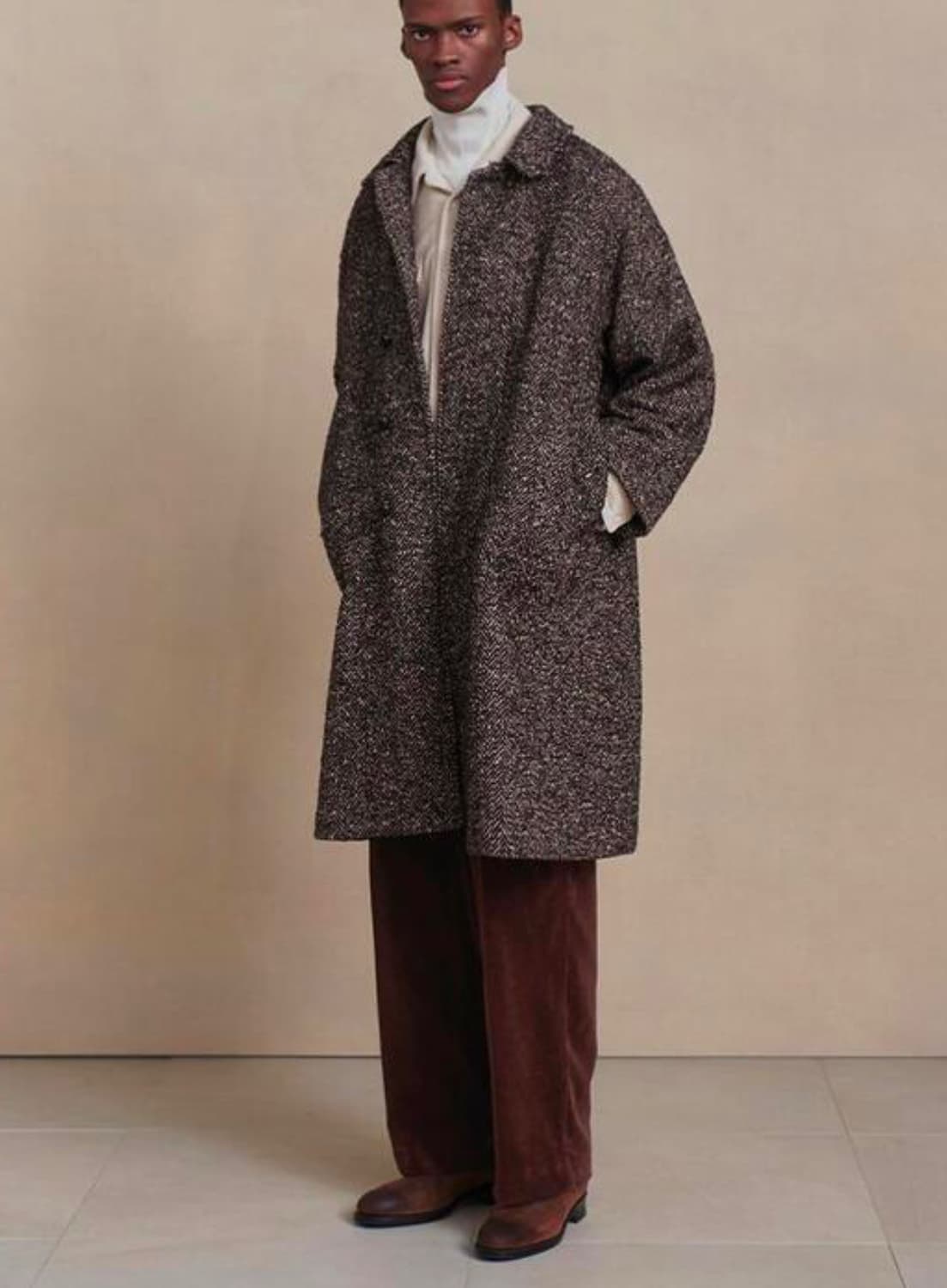 올드조 old joe 헤링본 젠테 코트 40사이즈 상품이미지3