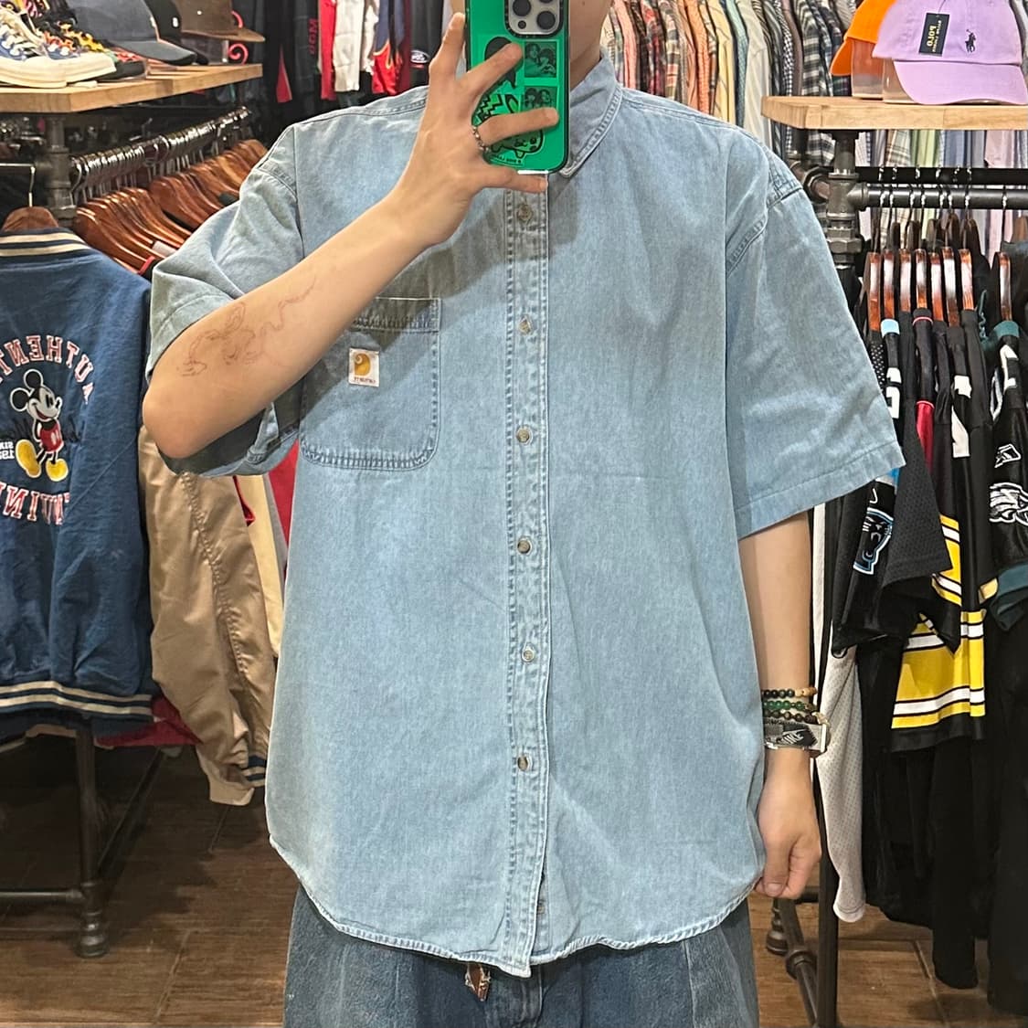 [HI] 칼하트 반팔 데님셔츠 상품이미지2