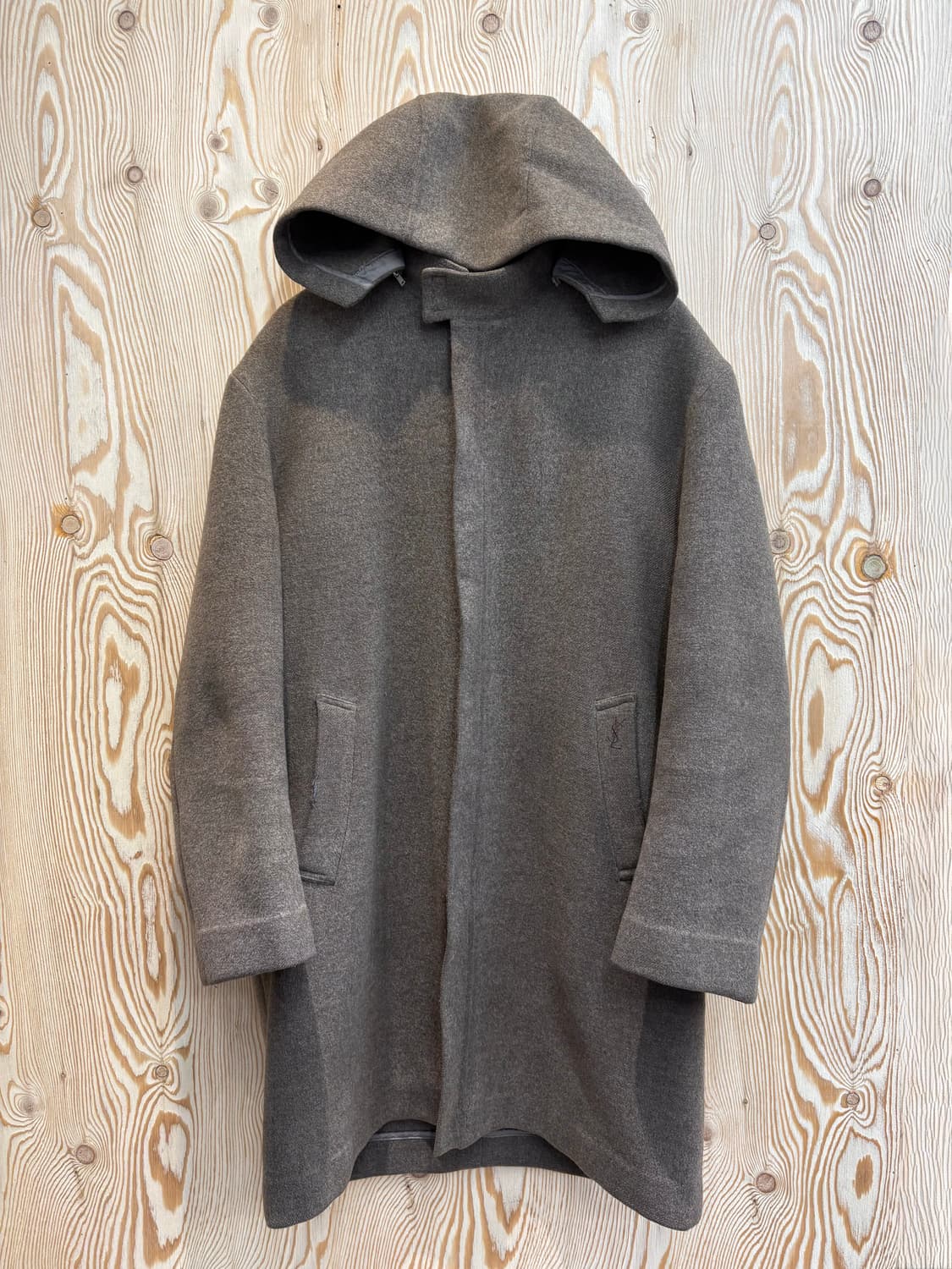 입생로랑 캐시미어 후디드 코트 상품이미지1