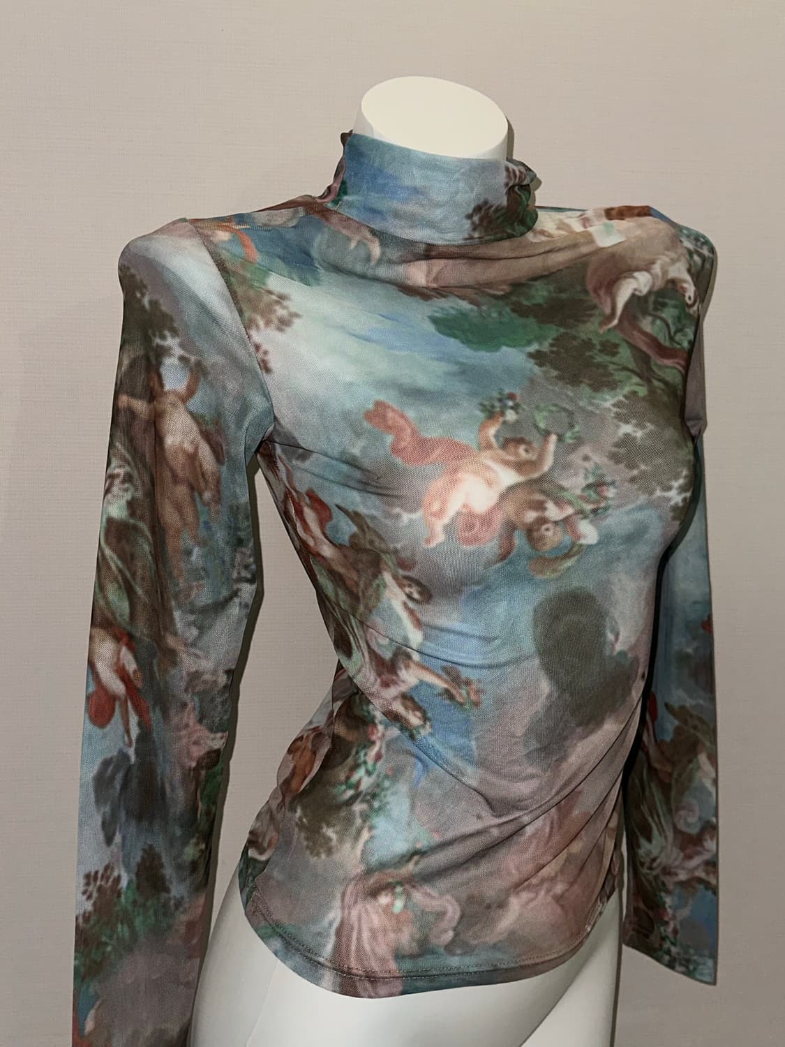 시스루 천사 빈티지 반폴라 슬림핏 롱슬리브 상품이미지7