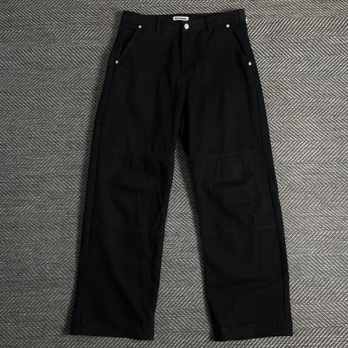 벌스데이 더블니 와이드핏 블랙 데님 팬츠y 3188 상품이미지2