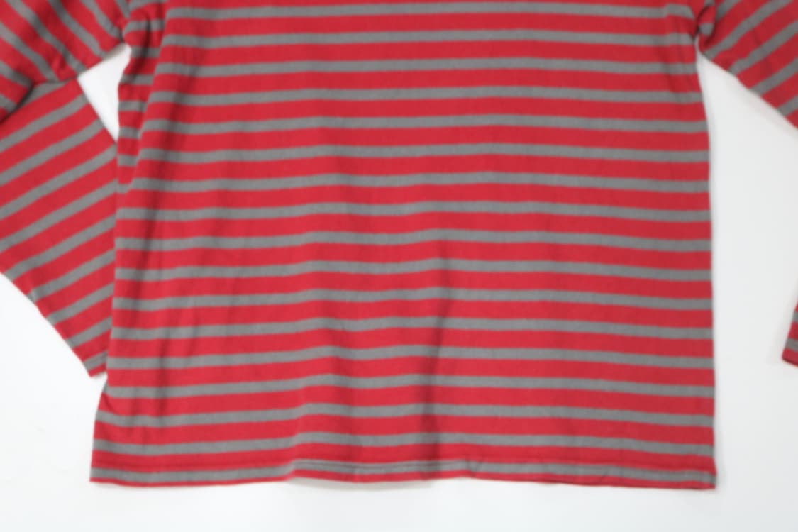 SHIPS 쉽스 레드 그레이 스트라이프 보트넥 긴팔 티셔츠 (L) 상품이미지8