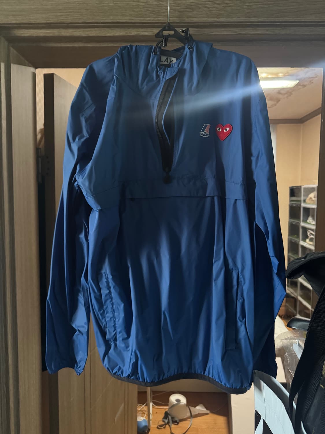 플레이 꼼데가르송 x 까웨 하프 집 자켓 블루 XL 상품이미지1