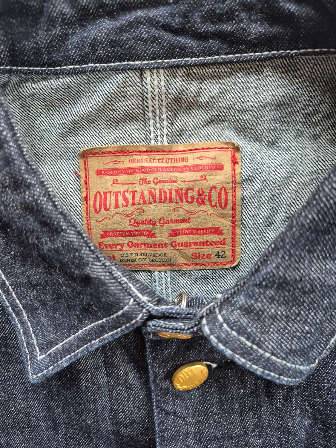 아웃스탠딩 데님 커버올 자켓 상품이미지3