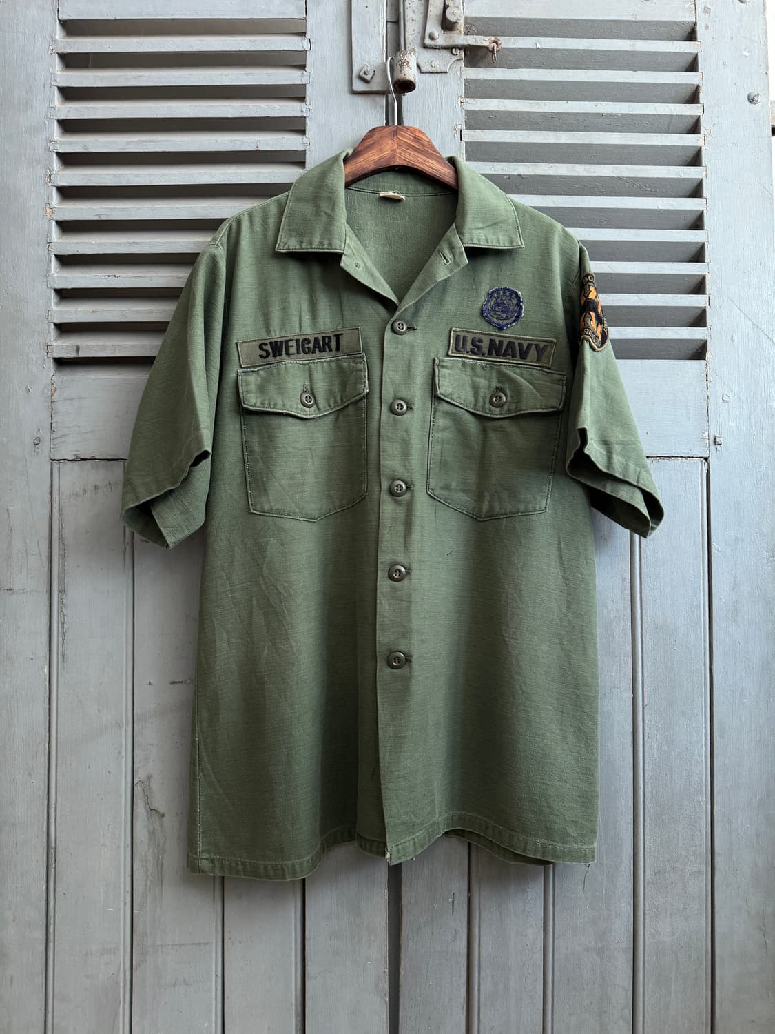 [M]70's U.S NAVY OG-507 밀리터리 셔츠 상품이미지2