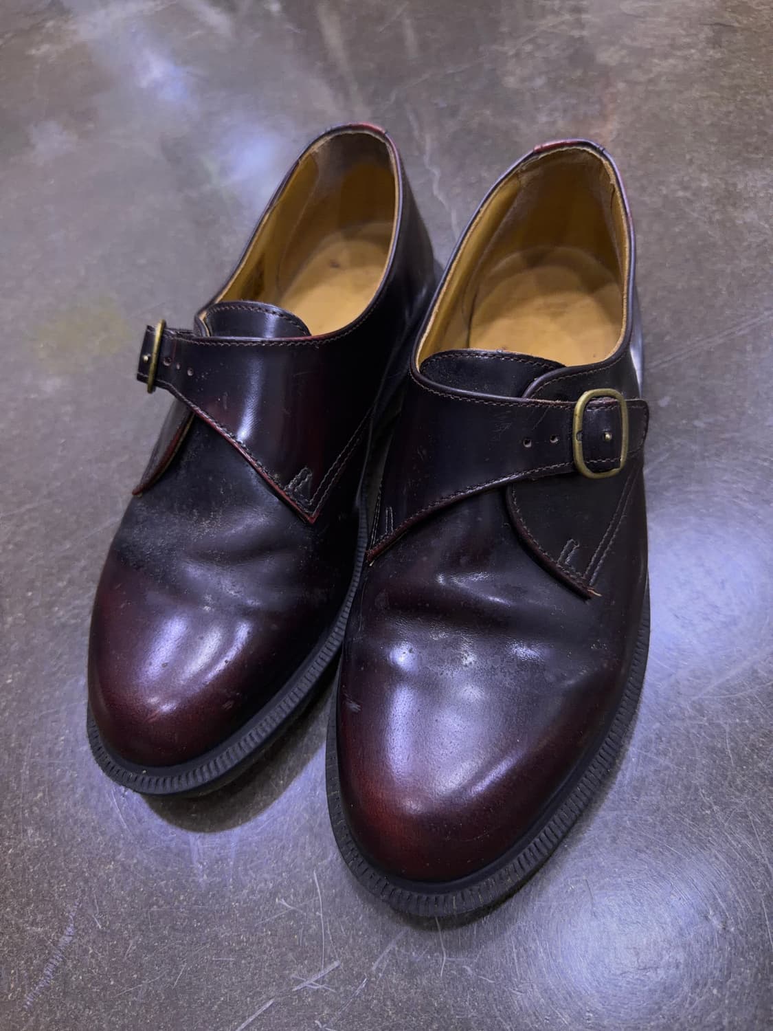 닥터마틴 론 몽크 스트랩 더비 버건디 슈즈 250 상품이미지2