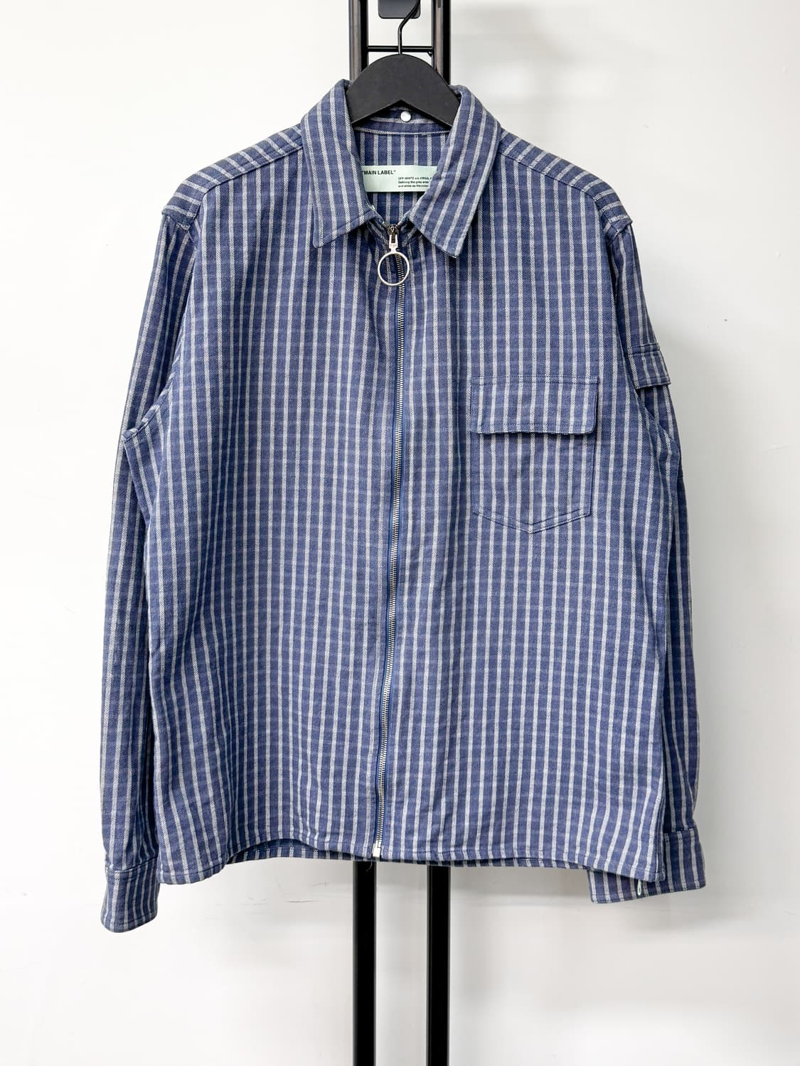 오프화이트 19s/s 다이애그 스트라이프 스컬 집 셔츠 상품이미지2