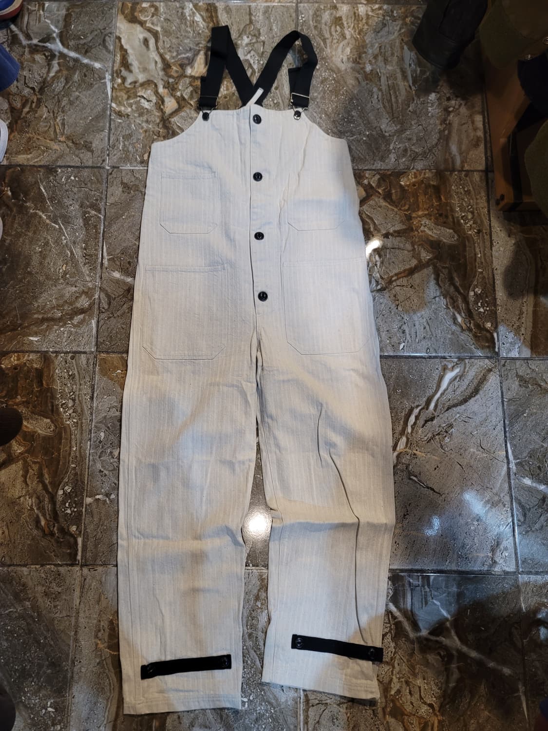 사무라이진 오트밀 헤링본 오버롤 (일본한정판) 상품이미지1