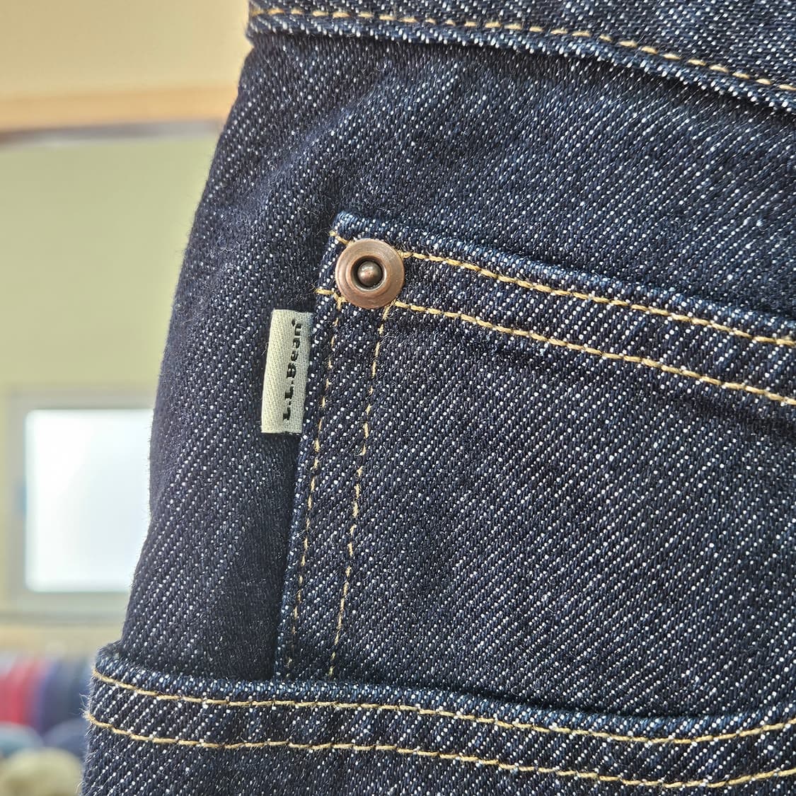 엘엘빈 릴렉스핏 데님 인디고(생지) 상품이미지2