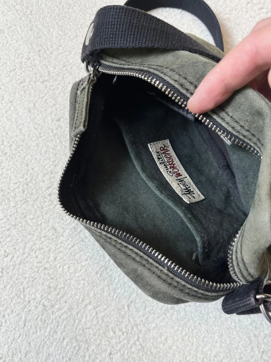 스투시 Stussy 캔버스 피그먼트 워시드 크로스백 A1780 상품이미지7