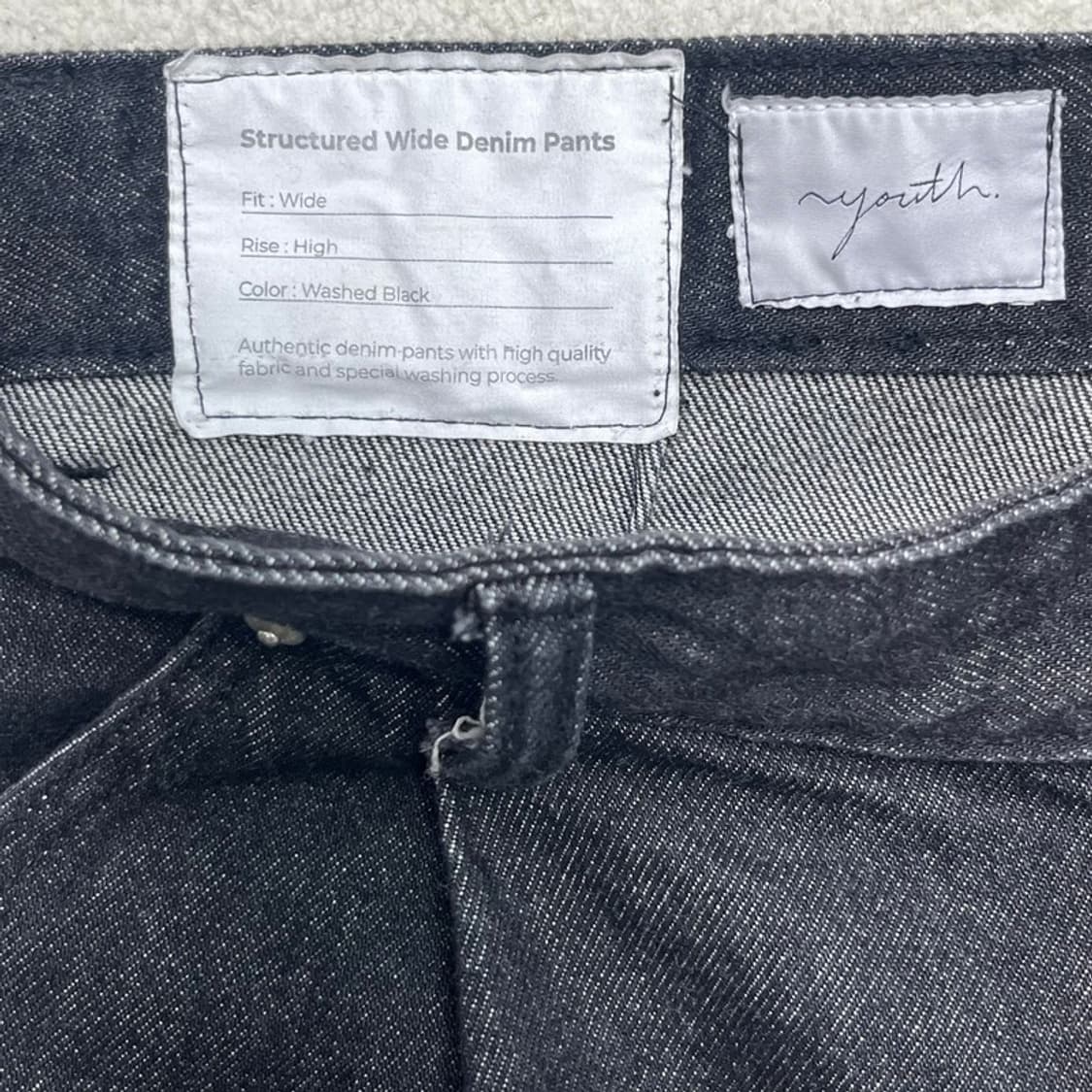 YOUTH 핀턱 흑청바지 상품이미지6