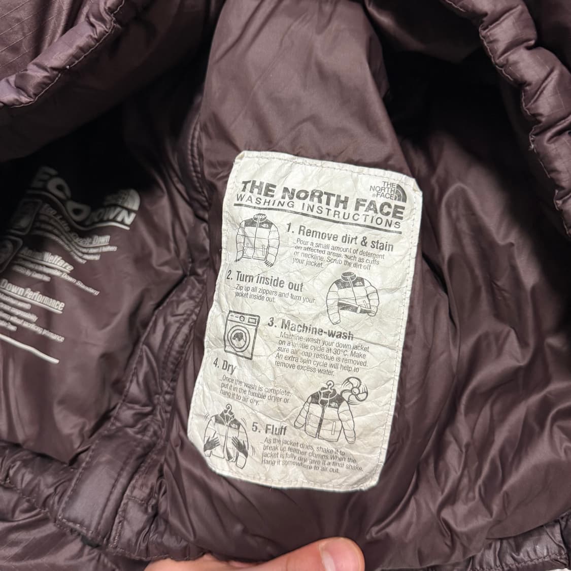 노스페이스 화이트 라벨 노벨티 눕시 다운 자켓 코코아 브라운 상품이미지4