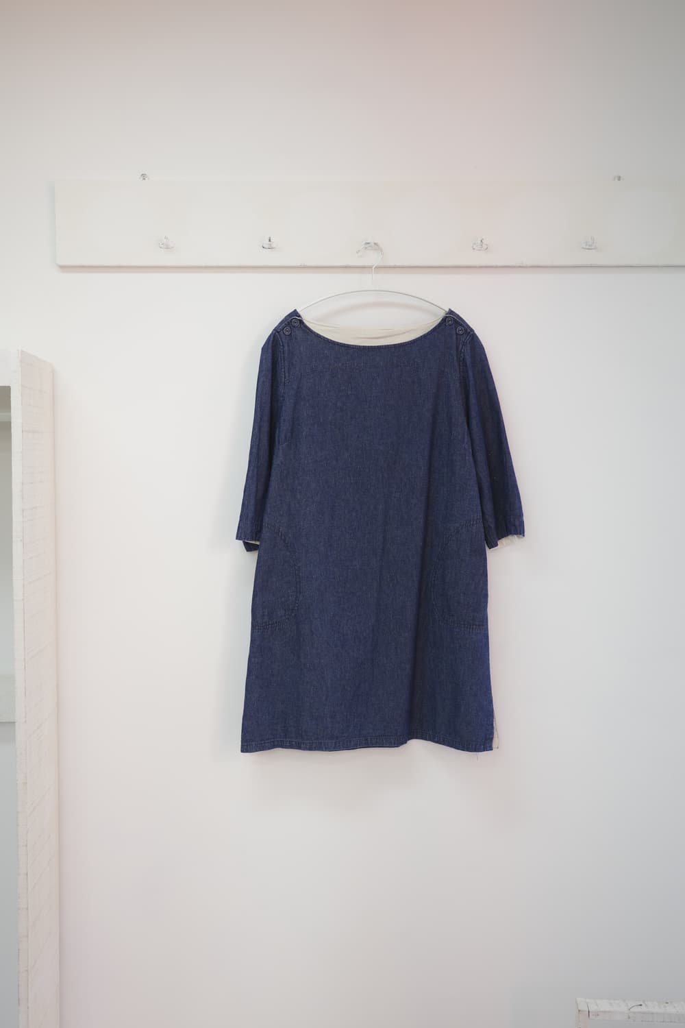 Denim button one-piece 상품이미지5
