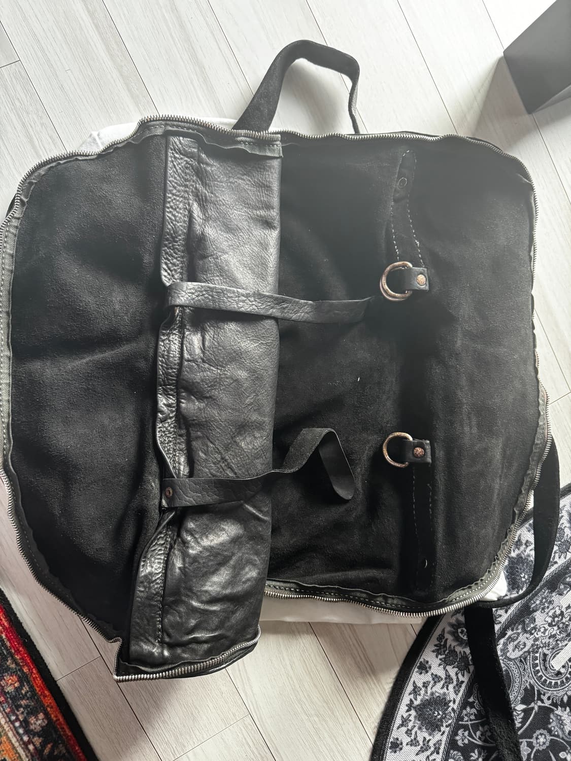 GUIDI M10 훌스레더 메신저 숄더백 블랙 상품이미지6