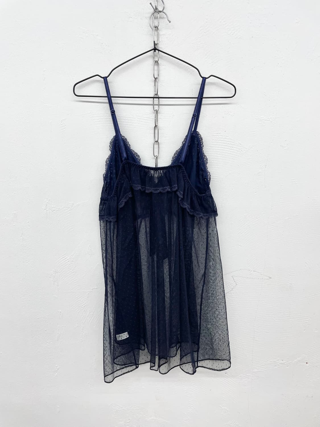 네이비 레이스 리본 슬립 상품이미지6