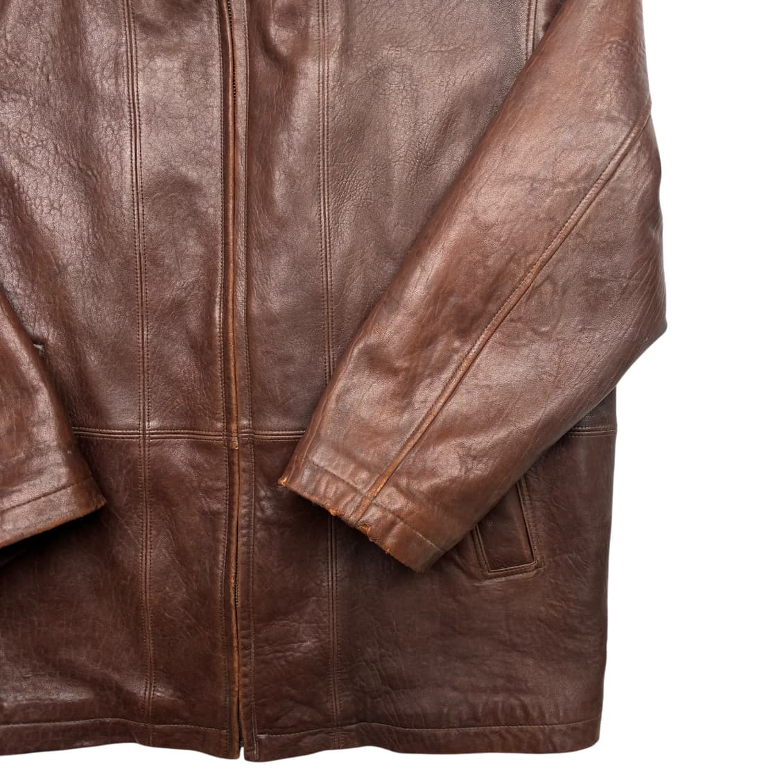 입생로랑 브라운 램스킨 레더 자켓 L 상품이미지3