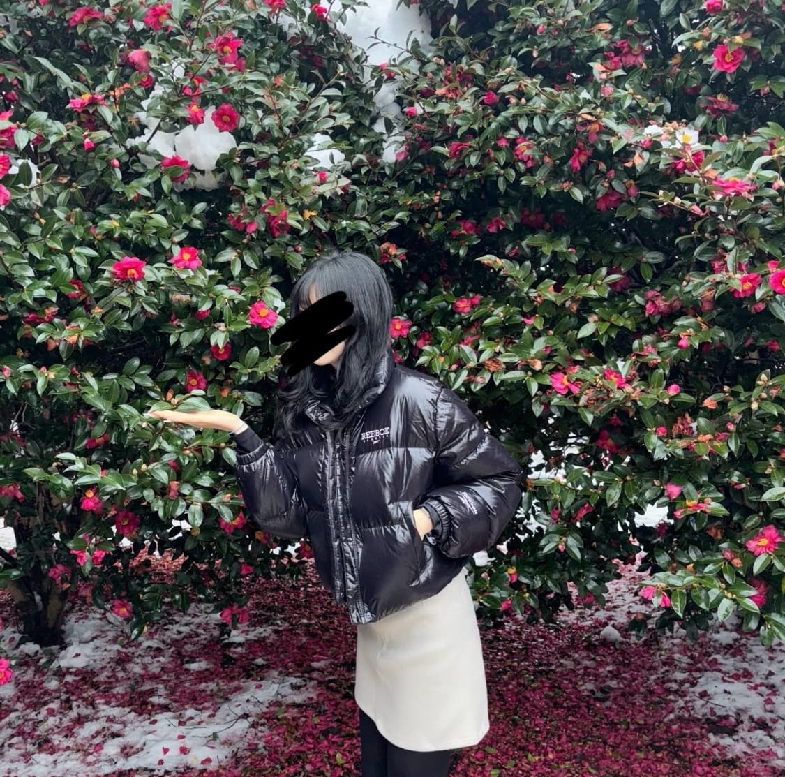 리복 클래식 벡터 글로시 크롭 패딩 숏패딩 상품이미지6