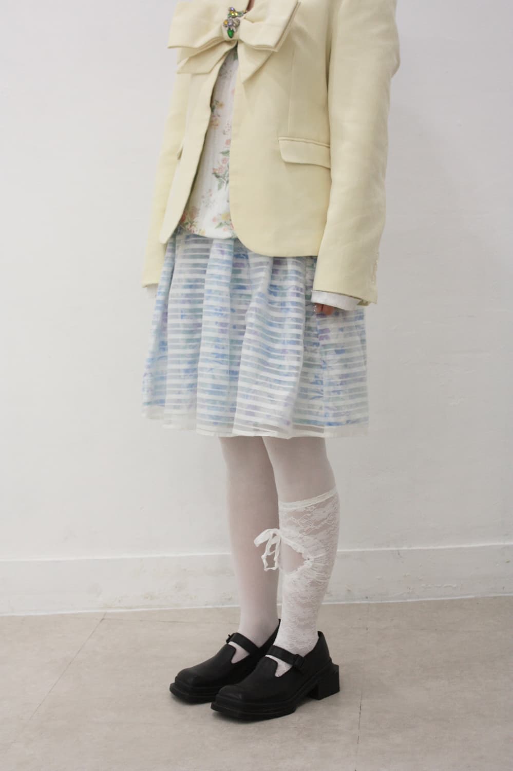 vtg blue tulle skirt 상품이미지3