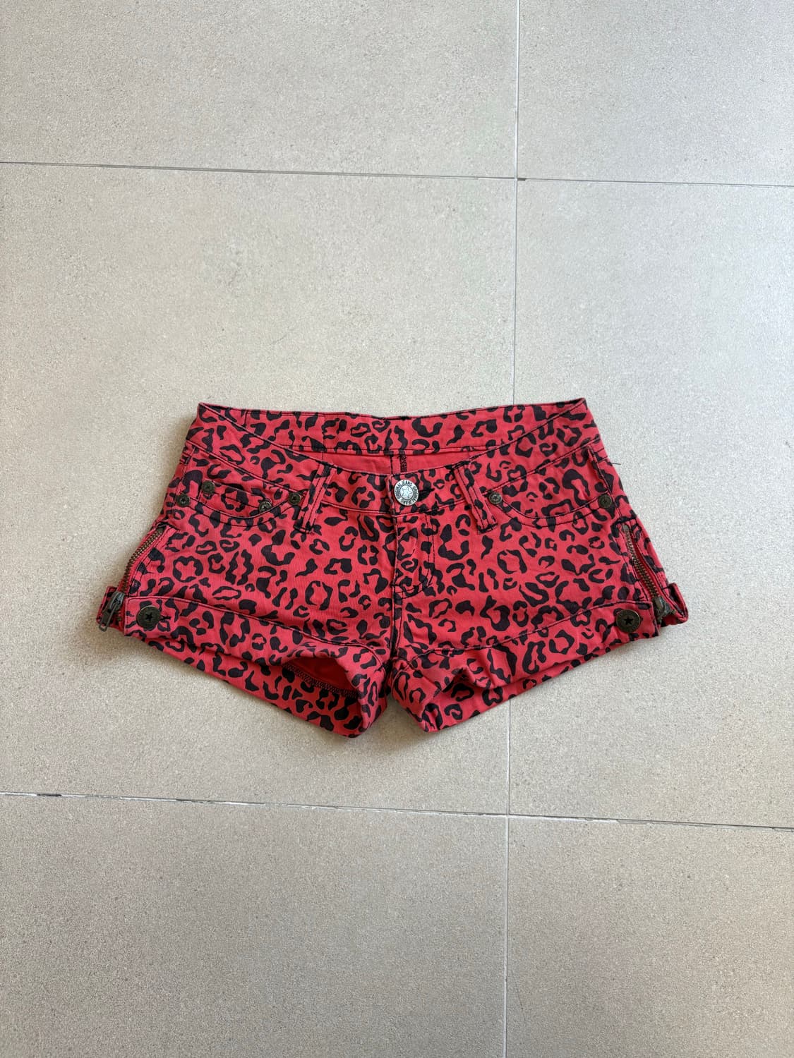 레드 호피 반바지 상품이미지1