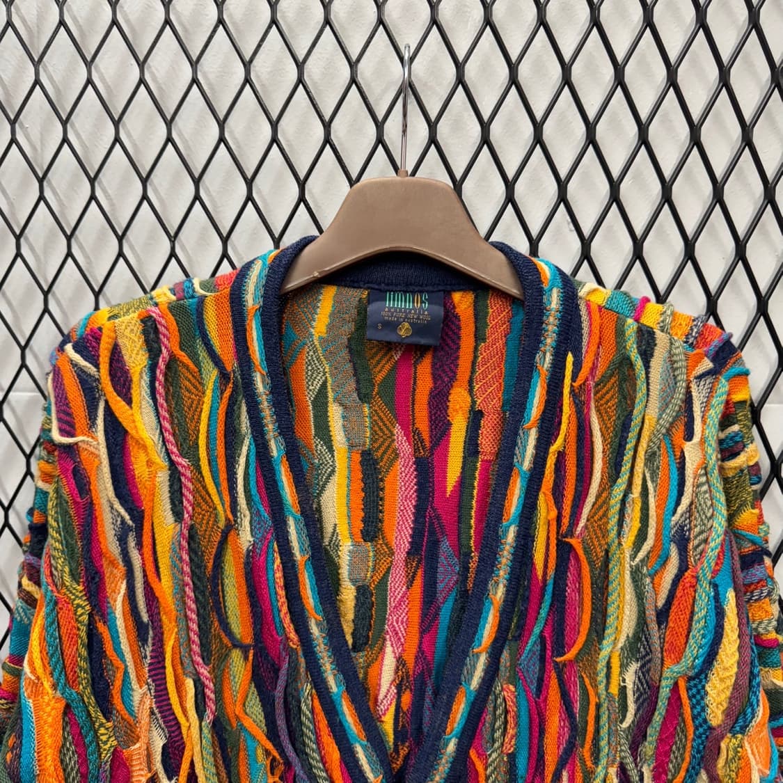 림노스 케이블 니트 하이톤 멀티컬러 포인트 울 가디건 상품이미지3