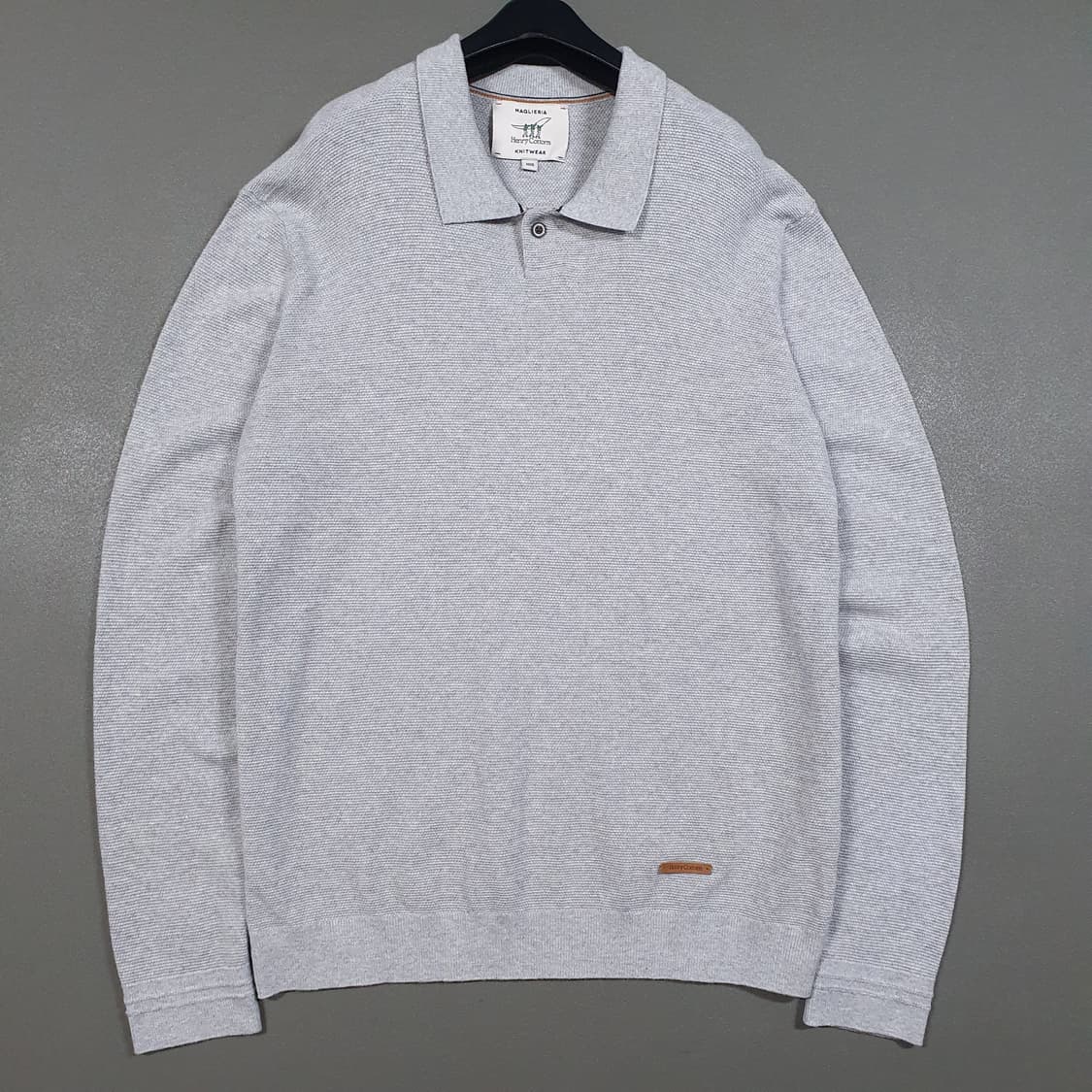 100) 헨리코튼 신형 21FW 코튼 캐시미어 블렌드 폴로 니트 스웨터 상품이미지1
