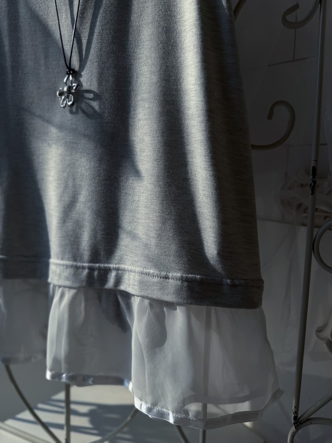 Gray See-Through Layered Sleeveless 0337 상품이미지2