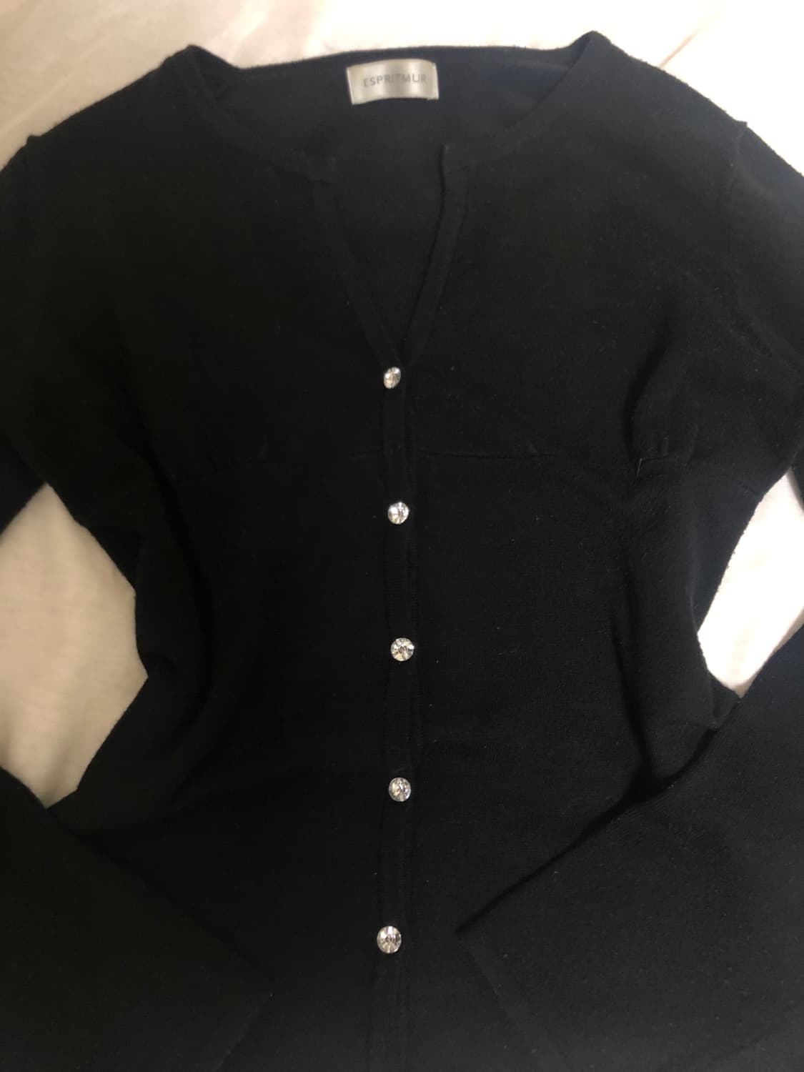 큐빅 단추 가디건 상품이미지5