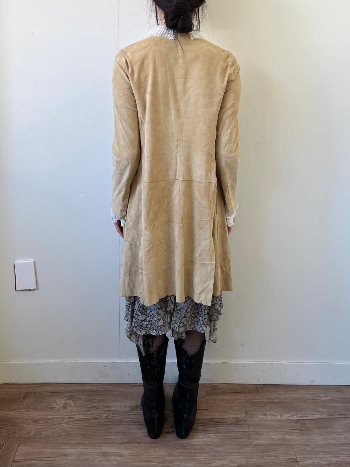 pure et joie 스웨이드 롱 자켓 상품이미지10