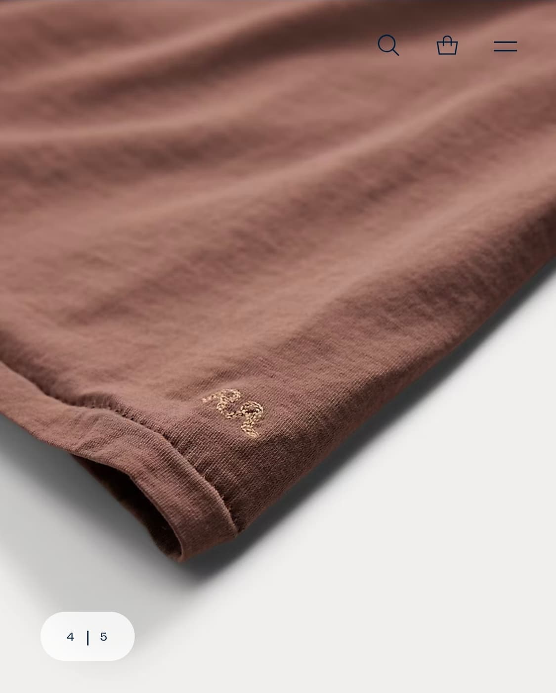 RRL 가먼트 다이 포켓 티셔츠 초콜릿 M 상품이미지4