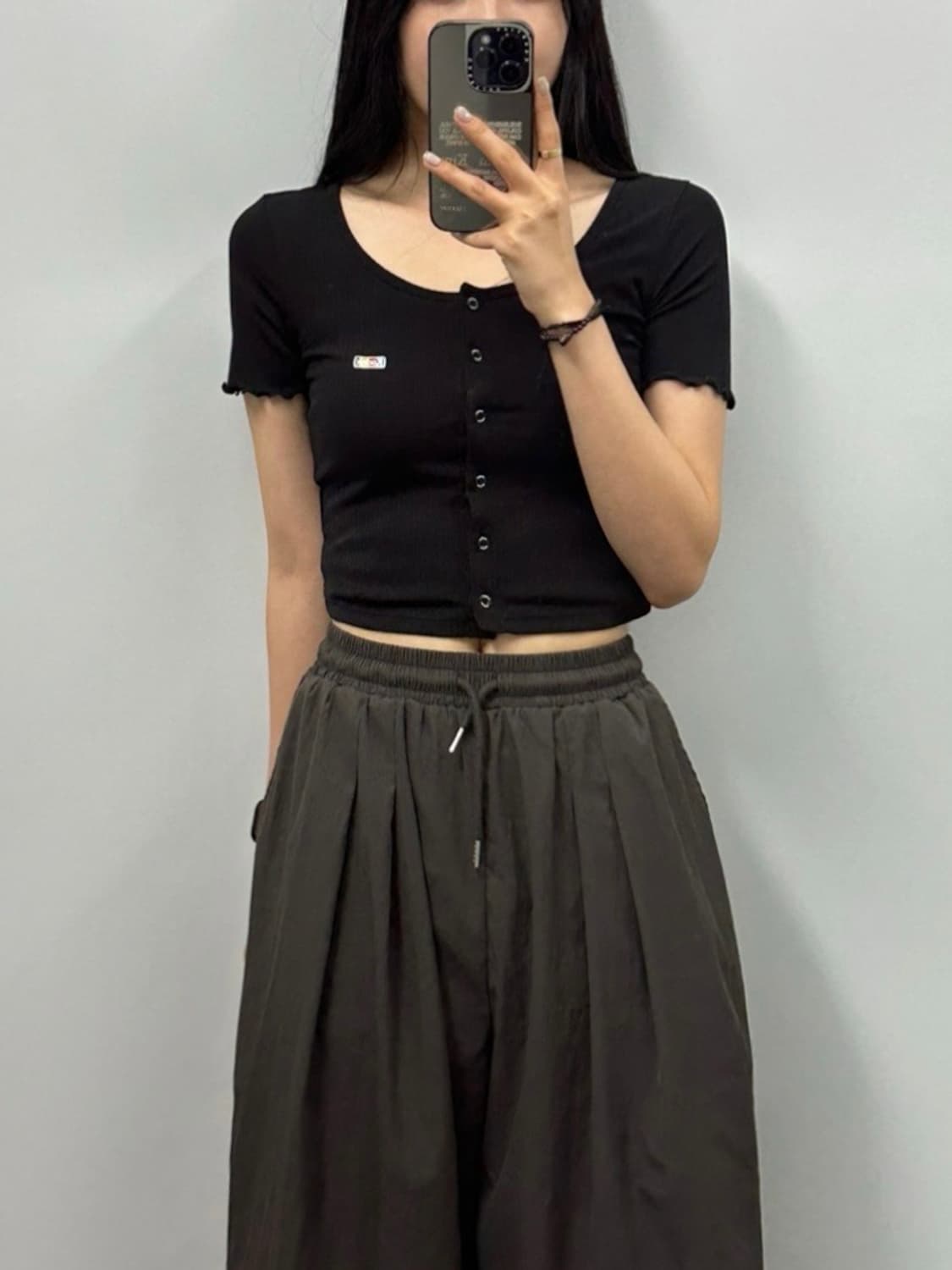 코닥 블랙 린넨 가디건  상품이미지1