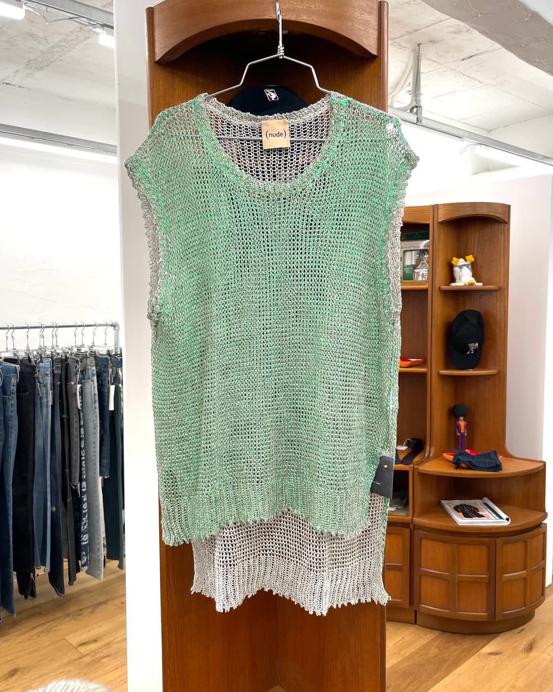 [40] (nude) 시스루 니트 베스트 상품이미지1