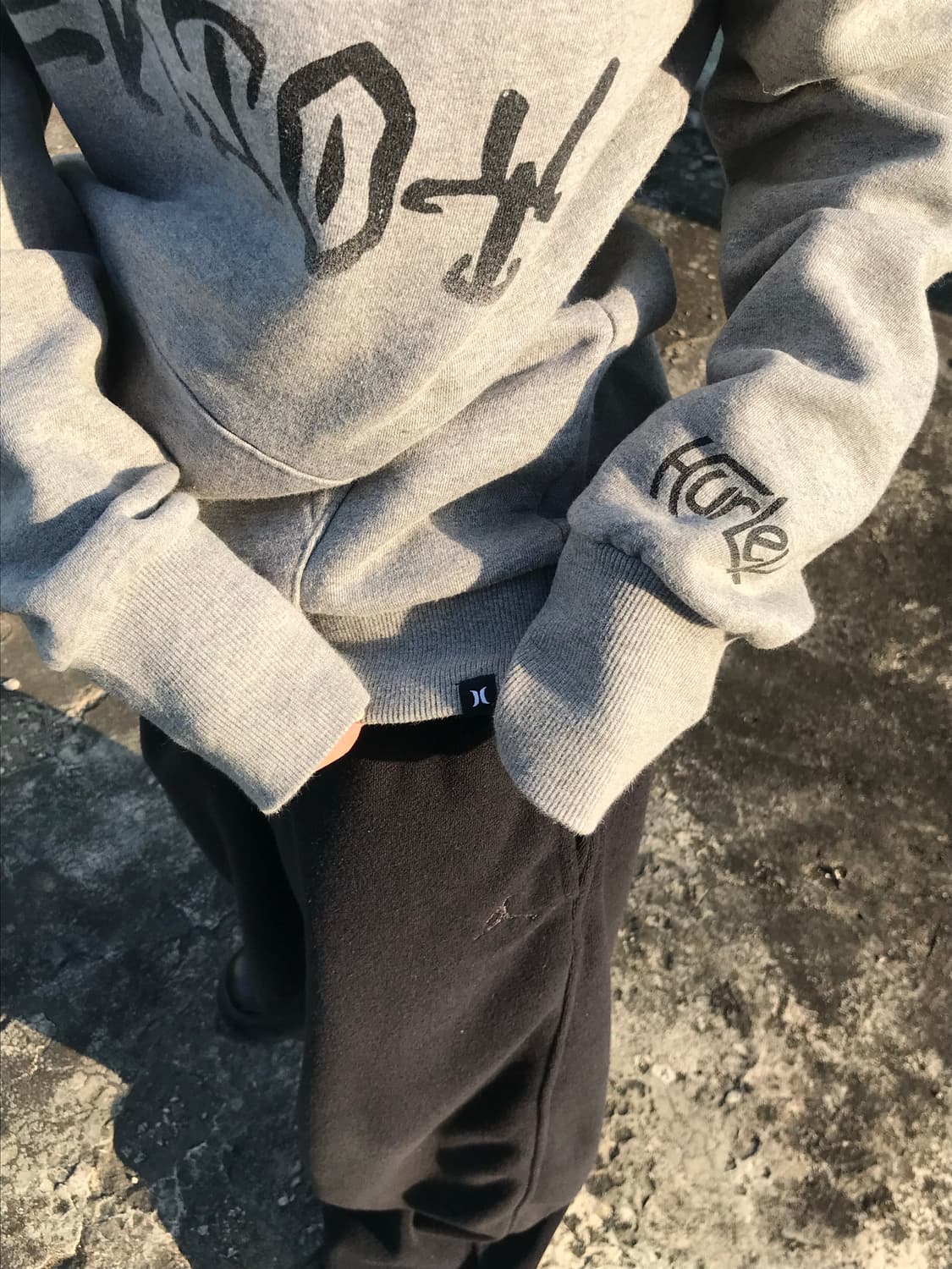 그레이 노트 그래픽 후디 상품이미지7