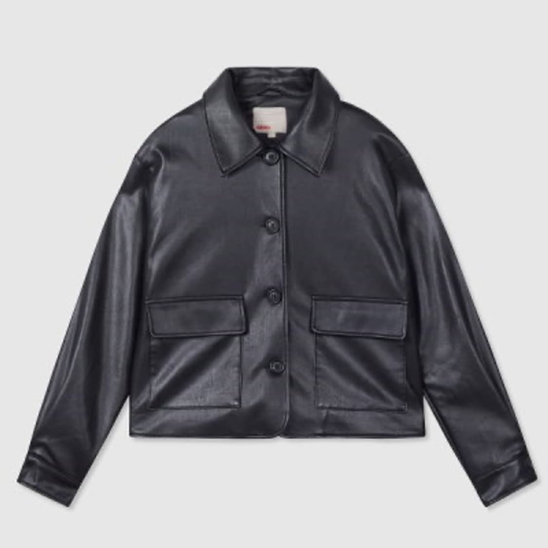 스파오 에코 레더 자켓 블랙 M 상품이미지1